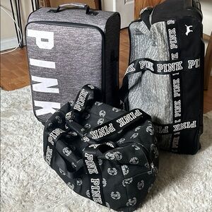 COPY - PINK 3 piece luggage set